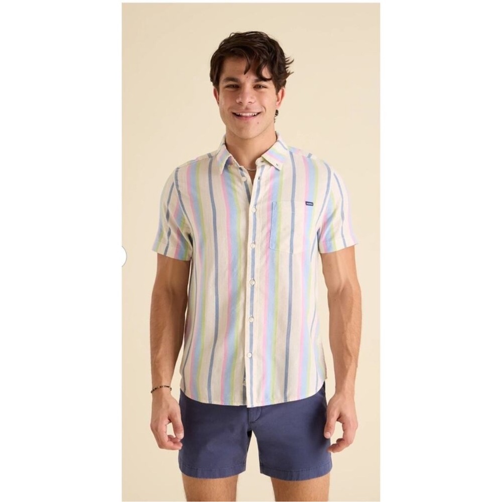 NWT Chubbies Resort Weave Friday Shirt in Soft Serve XL